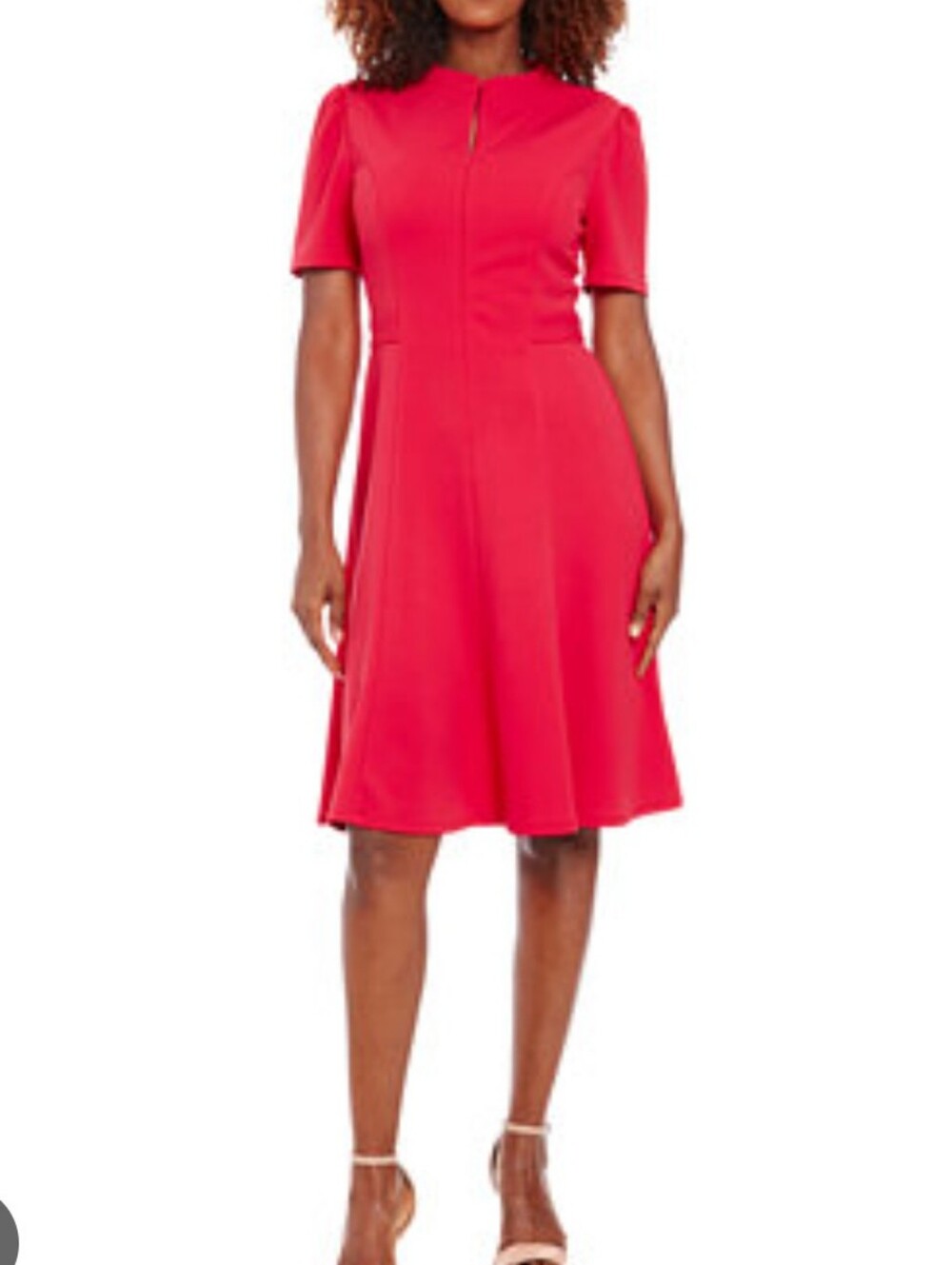 NWT Maggy London Red Fit-and-Flare Short Sleeve Dress. Retro Preppy. Minimalist.
